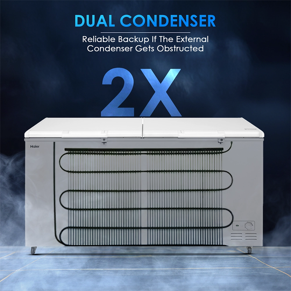 Haier 550 L Combo Chest Freezer with Two Separate Compartments